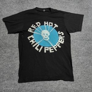 (Rare Blue) Red Hot Chili Peppers Unisex T-Shirt: Flea Skull